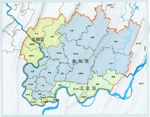 相关内容 重庆市 渝北区卫星地图(行政区划) 根据行政区划调整的有关图片