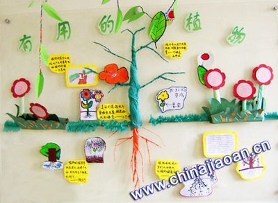 幼儿园图片_幼儿园主题墙布置:有用的植物_主-63kb