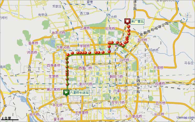 北京101路公交车路线查询