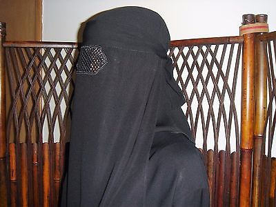 Black Single Layer Niqab Afghan Afghani Islam Black Single Layer Niqab Afghan Afghani Islam
