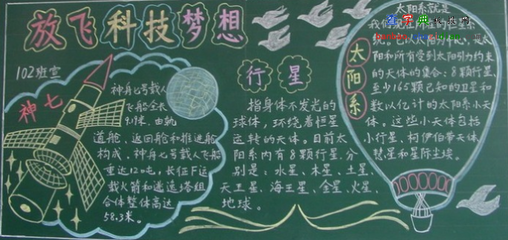 放飞科技梦想手抄报_放飞科技梦想手抄报图片大全