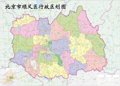 北京市顺义区行政区划图高清版_北京地图库-7640kb图片