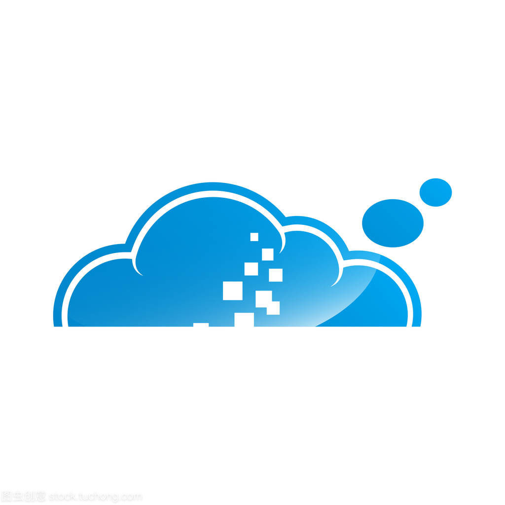 blue cloud symbol ,big data cloud logo,big clou