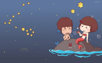 【麦拉风十二星座 可爱女孩卡通壁纸】高清桌-58kb