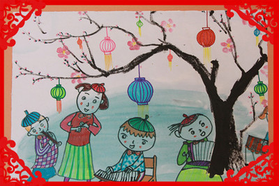 2017庆新年儿童画