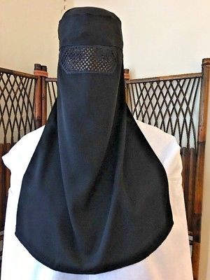 Black Single Layer Niqab Afghan Afghani Islam Black Single Layer Niqab Afghan Afghani Islam