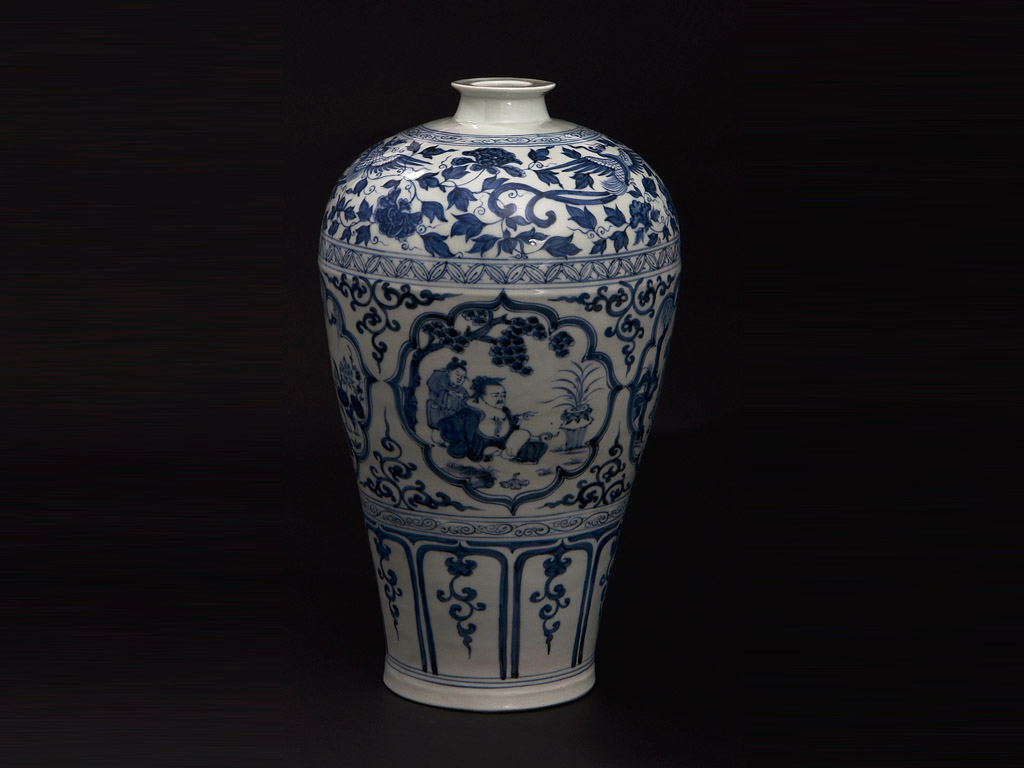 元青花四爱图梅瓶的介绍